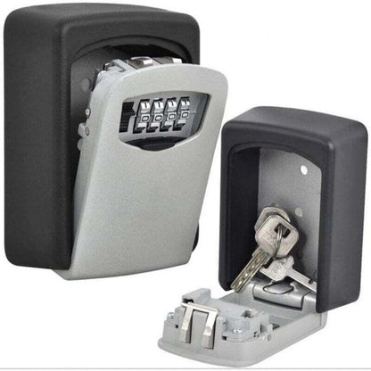 Outdoor Security Key Box, Wall Mounted Key Box With 4 Digit Code, 5 Keys Security Storage Key Holder Box, For Home.