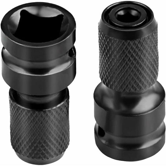 Impact Socket Driver Bit, 1/2" Square To 1/4" Hex Socket Adapters, For Impact Ratchet Wrench And Screwdriver Bit Holder.