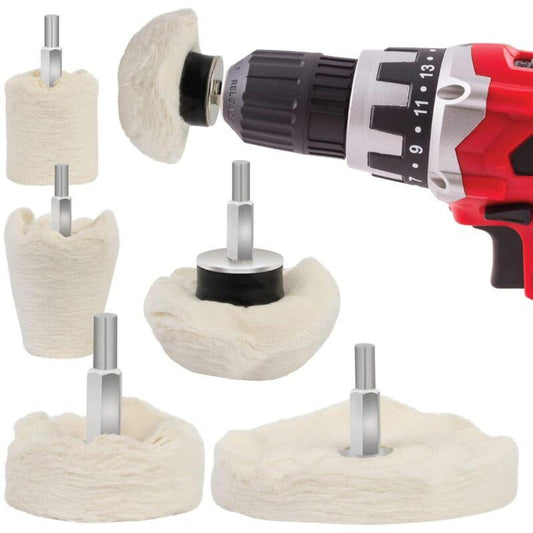 Drill Polishing Pad 6 pcs - Polishing Discs For Metal, Aluminum, Stainless Steel, Chrome, Glass And Diy Projects - 6.