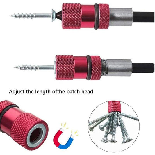 2 pcs Magnetic Bit Holder With Depth Stop 1/4 Inch Screwdriver Chuck Magnetic Drywall Socket Screwdriver Bits For Quick.