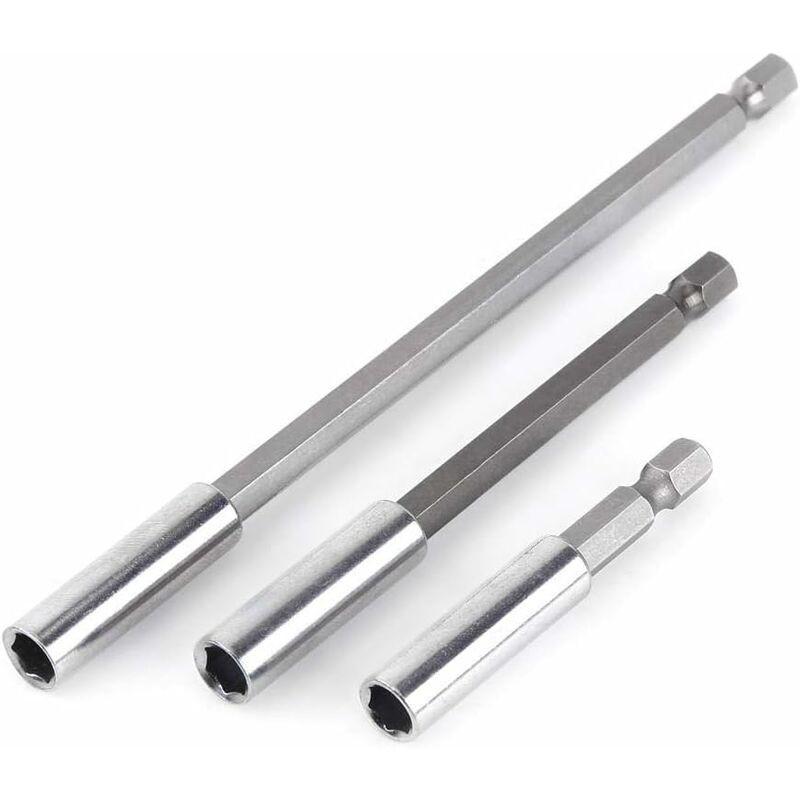 3 pcs 1/4" Magnetic Bit Holder Screwdriver Extension Hex Shank 60Mm 100Mm 150Mm Screwdriver Bit Extension.