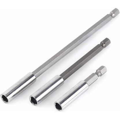 3 pcs 1/4" Magnetic Bit Holder Screwdriver Extension Hex Shank 60Mm 100Mm 150Mm Screwdriver Bit Extension.