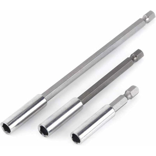 3 pcs 1/4" Magnetic Bit Holder Screwdriver Extension Hex Shank 60Mm 100Mm 150Mm Screwdriver Bit Extension.