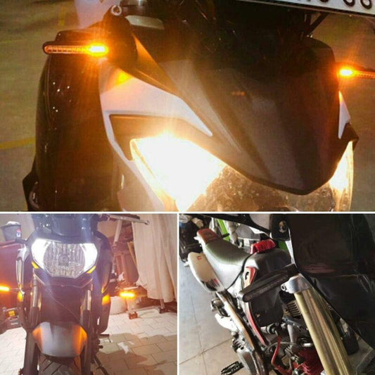 2 pcs Universal Motorcycle LED Turn Signal Light Motorcycle Turn Signals DAytime Running Light Motorcycle Flasher Bulb.