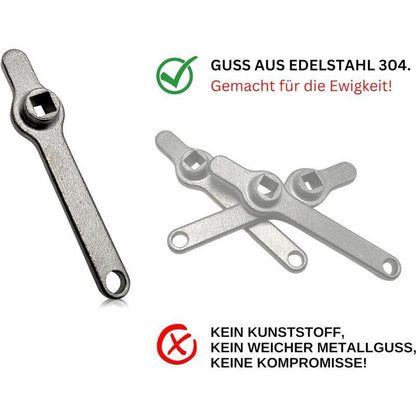 Bleeder Wrench Heater Key Square Key Radiator Bleeder Handle Radiator Vent Absolute New Premium Stainless Steel.