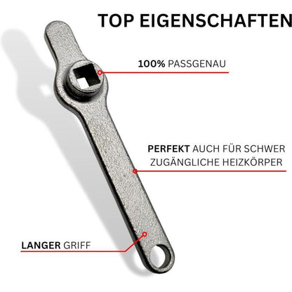 Bleeder Wrench Heater Key Square Key Radiator Bleeder Handle Radiator Vent Absolute New Premium Stainless Steel.