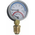 Thermomanometer 80Mm Pressure Gauge Temperature Thermometer Boiler Heating Radial Thread (80Mm 0-16Bar 1/4").