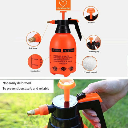 Garden Pump Sprayer 68 Oz/0.5 Gallon Hand Pressure Bottle With Adjustable Brass Nozzle For Watering Flower Lawn,