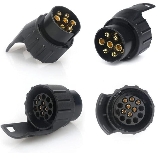 7/13 7 To 13 Pin Trailer Plug Adapter 7 Pole To 13 Pin Towbar Connector For Car Trailer, Tractor, Caravan, Bike Carrier.