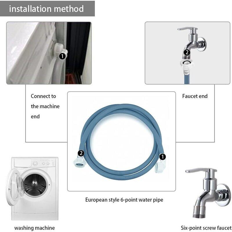 Washing Machine Water Supply Hose, Dishwasher Hose Extension, 3/4" Angle Dishwasher Water Inlet Hose, Universal Water.