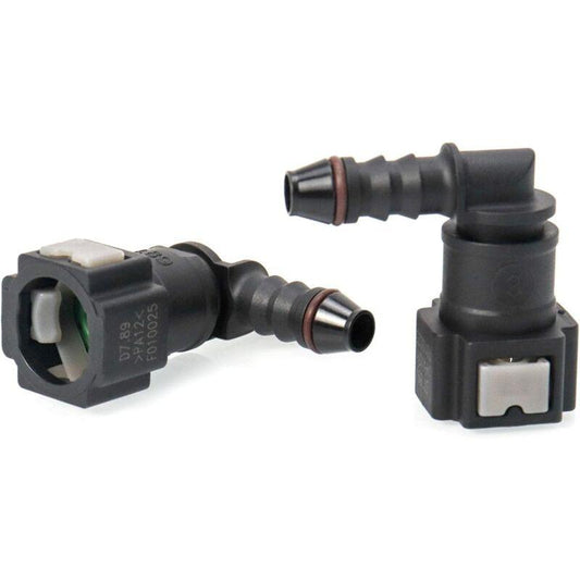 2 pcs Car Fuel Line Connector, Fuel Line Connector, 90 Degree Quick Connector, Plastic 7.89Mm Id6 Connector.
