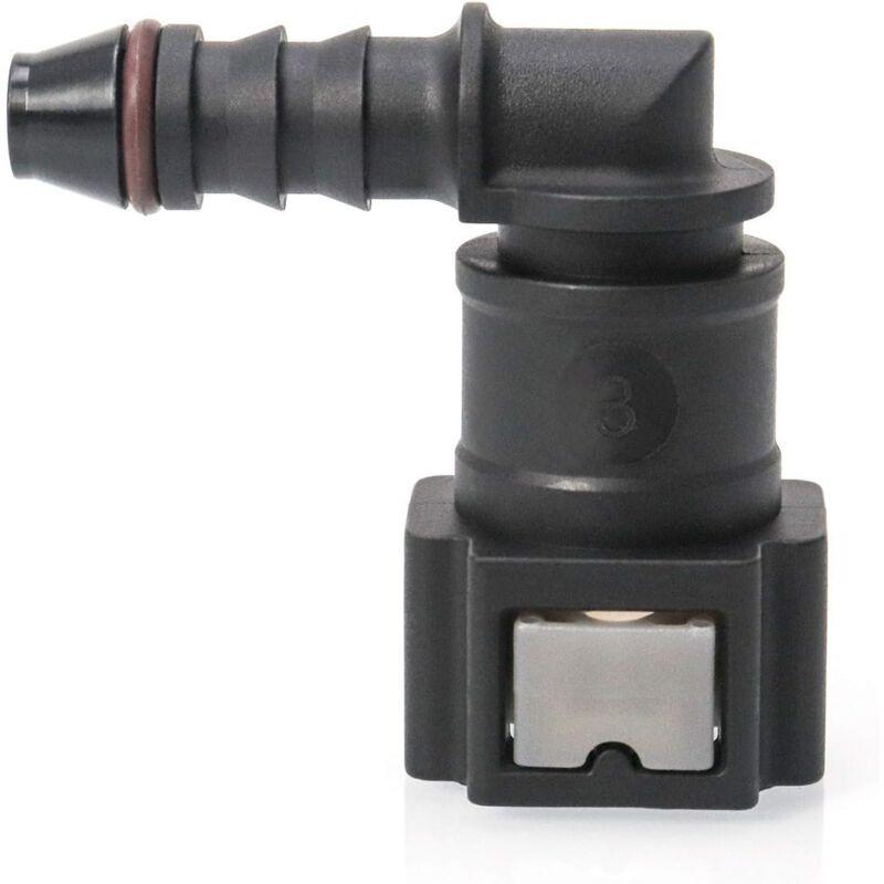 2 pcs Car Fuel Line Connector, Fuel Line Connector, 90 Degree Quick Connector, Plastic 7.89Mm Id6 Connector.