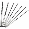 300Mm Extra Long Twist Drill Bit Set 7 pcs High Carbon Hardened Steel 4-10Mm Wood Drilling Tool Set.