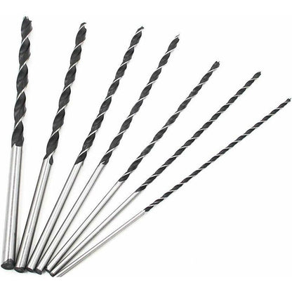 300Mm Extra Long Twist Drill Bit Set 7 pcs High Carbon Hardened Steel 4-10Mm Wood Drilling Tool Set.
