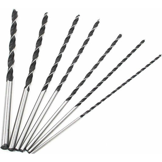300Mm Extra Long Twist Drill Bit Set 7 pcs High Carbon Hardened Steel 4-10Mm Wood Drilling Tool Set.