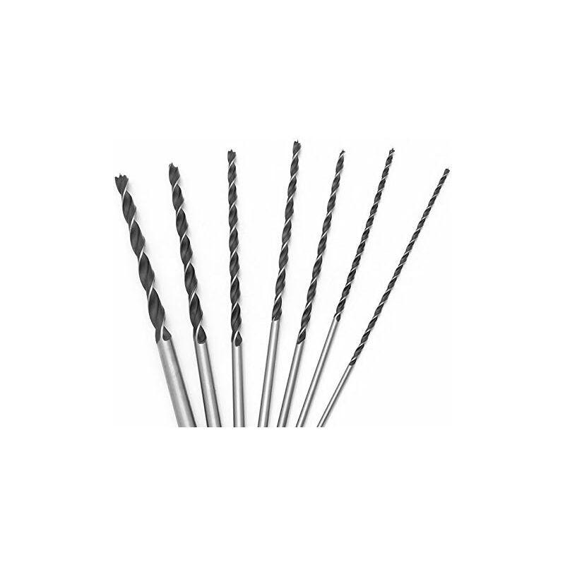 300Mm Extra Long Twist Drill Bit Set 7 pcs High Carbon Hardened Steel 4-10Mm Wood Drilling Tool Set.