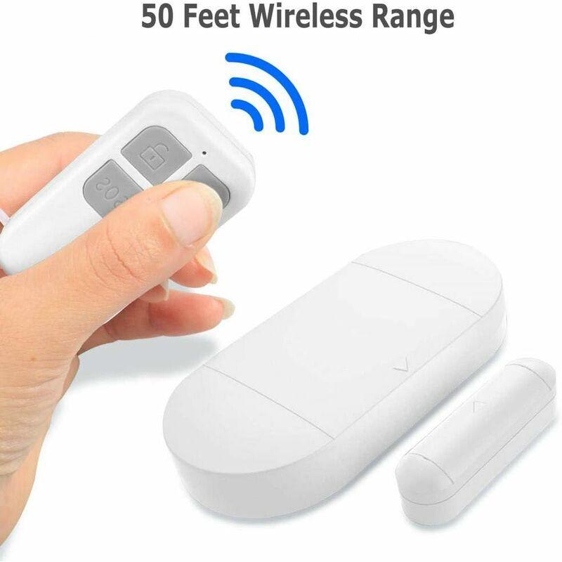 Door And Window Alarm, Alarm With 130Db Siren, 2 Remote Controls, Easy To Install, Wireless Home Alarm.