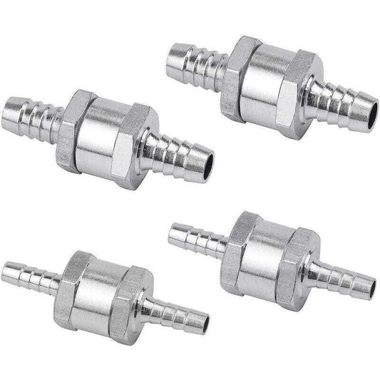 4 pcs Set Non-Return Valves 6/8/10/12Mm, Aluminum Alloy Fuel Valve With Arrow For Petrol Diesel Car Boat Motorcycle.