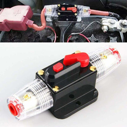 Car Fuse Circuit Breaker, Auto Circuit Breaker Car Protection 12V - 24V Dc, Manual Reset Switch Car Audio Fuse, Inline.
