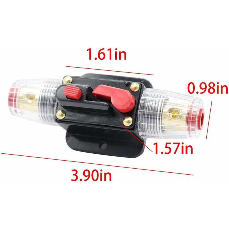 Car Fuse Circuit Breaker, Auto Circuit Breaker Car Protection 12V - 24V Dc, Manual Reset Switch Car Audio Fuse, Inline.
