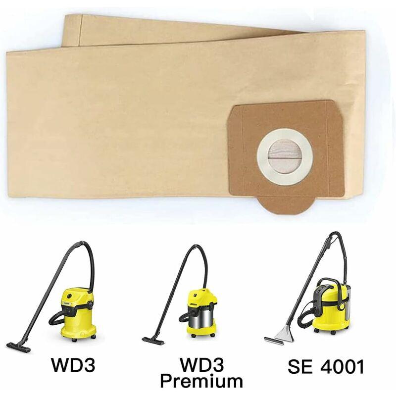 5 pcs Upright Vacuum Cleaner Bag, For Karcher Wd3, Wd 3 Premium, Wd3200, Wd3500P, A2204, A2204, A2534, Se4001,.