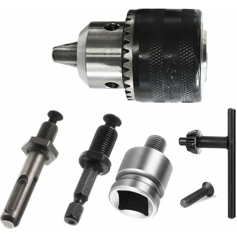 1.5-13Mm Drill Chuck 1/2-20 Unf With Sds Plus Adapter And Wrench Drill Chuck Quick Change Chuck With Key For Drilling.