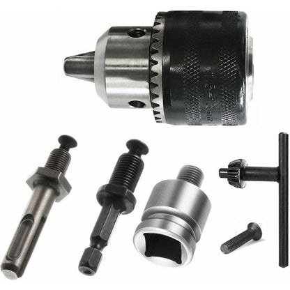 1.5-13Mm Drill Chuck 1/2-20 Unf With Sds Plus Adapter And Wrench Drill Chuck Quick Change Chuck With Key For Drilling.