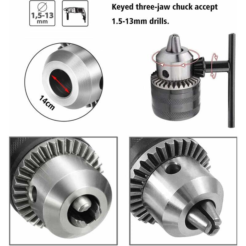 1.5-13Mm Drill Chuck 1/2-20 Unf With Sds Plus Adapter And Wrench Drill Chuck Quick Change Chuck With Key For Drilling.