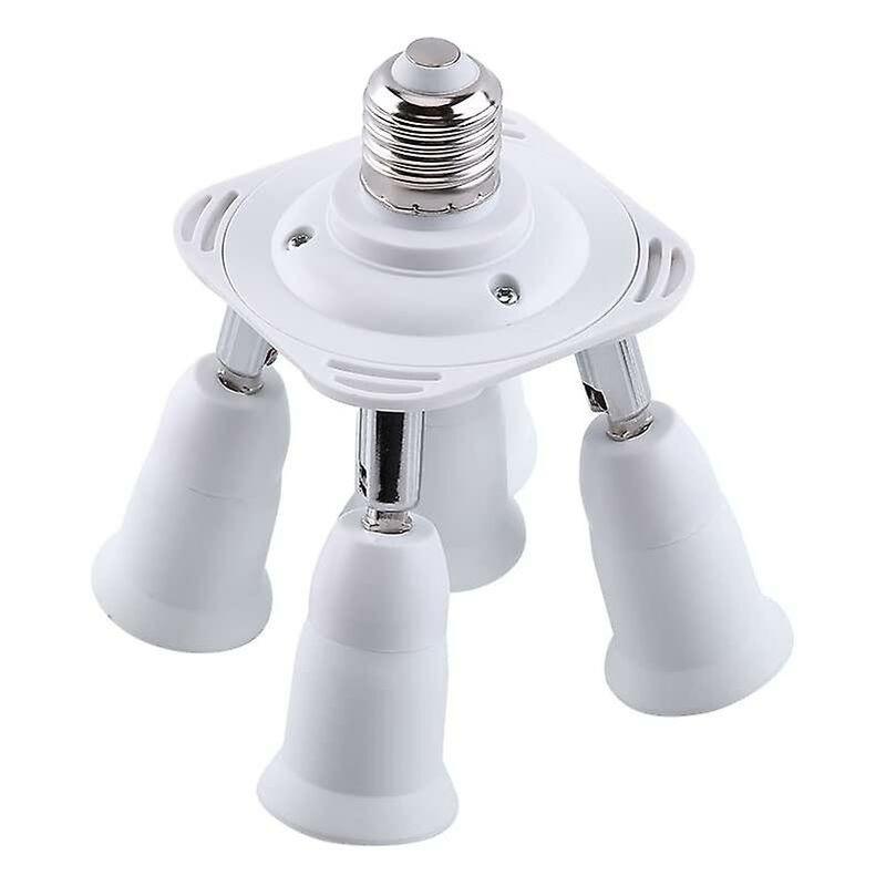 5 In 1 E27 Socket Splitter Adapter Socket Splitter Adapter Socket Converter Holder For E27 LED Bulbs.