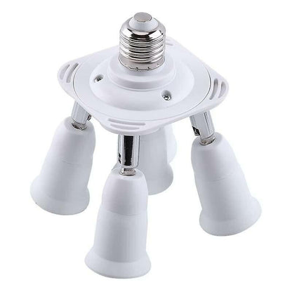 5 In 1 E27 Socket Splitter Adapter Socket Splitter Adapter Socket Converter Holder For E27 LED Bulbs.