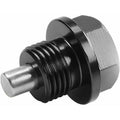 Oil Pan Screw, Universal Metal Anodized Magnetic Engine Oil Pan Nut Drain Plug Anti-Theft With Ring, Universal Oil Pan.