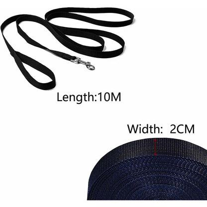 Dog Leash 5M/ 10M / 15M Black, Dog Training Leash, Long Leash For Small To Large Dogs