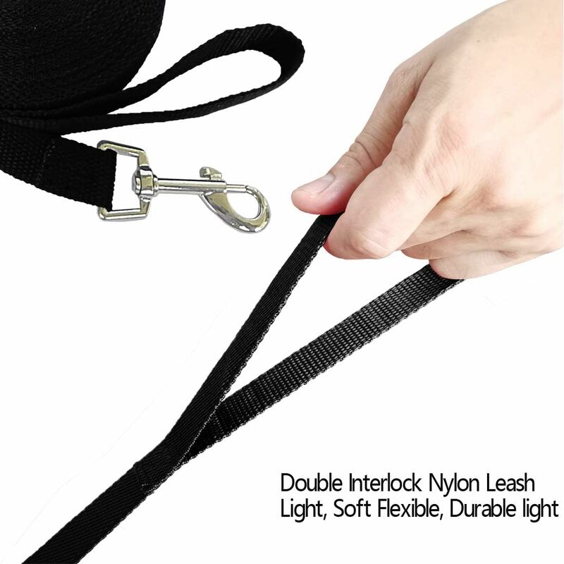 Dog Leash 5M/ 10M / 15M Black, Dog Training Leash, Long Leash For Small To Large Dogs