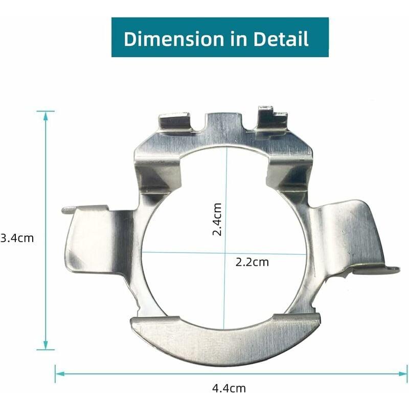 2 pcs Metal LED H7 Bulbs Adapters Lamp Base Holder Clip Bracket For Quasquai/Polo 6R / Polo 9R / Jetta Sport (Mk6) /.