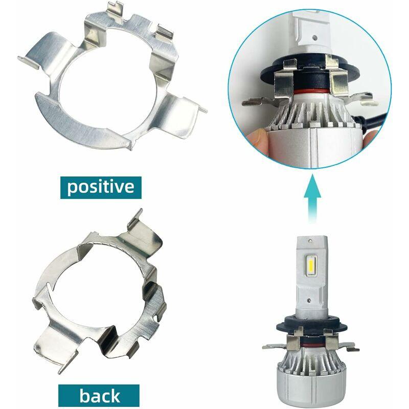 2 pcs Metal LED H7 Bulbs Adapters Lamp Base Holder Clip Bracket For Quasquai/Polo 6R / Polo 9R / Jetta Sport (Mk6) /.