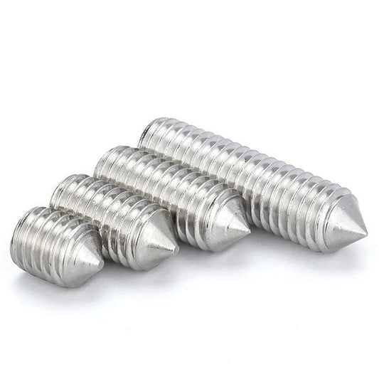 M6 Conical Grub Screws Stainless Steel Hexagon Grub Screws Allen Fasteners Point Screws M6Ã20Mm,20 pcs.