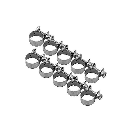 10 pcs Heavy Duty Stainless Steel Fuel Hose Clamps 6Mm-20Mm Optional Size For Plumbing (13-15Mm).