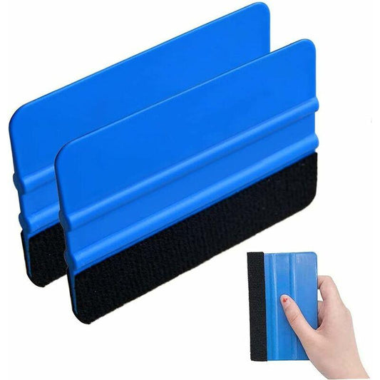 2 pcs Plastic Squeegee For Car Sticker Soft Vinyl Film Tinting Tool Soft Felt Scraper (2 pcs).