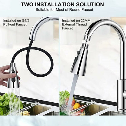 Kitchen Faucet Sprayer 3 Modes - 360 Degrees Kitchen Faucet Nozzle, Faucet Head, Sink Mixer Sprayer, Kitchen Faucet
