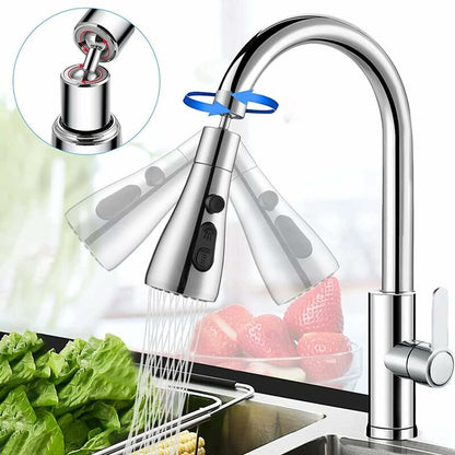 Kitchen Faucet Sprayer 3 Modes - 360 Degrees Kitchen Faucet Nozzle, Faucet Head, Sink Mixer Sprayer, Kitchen Faucet