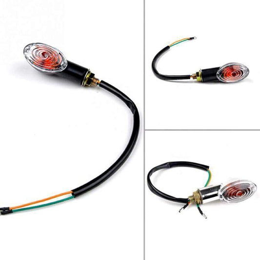 4 pcs Motorcycle Indicators Mini Turn Signal Lights 12V Waterproof Universal For Motorcycle Scooter Quad Cruiser Off.