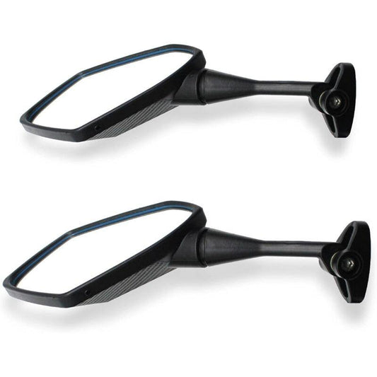 Motorcycle Mirror, Retro Motorcycle, 2 Motorcycle Mirrors Abs 360 Degree ROtatable Diamond Pentagonal Rearview Mirror.