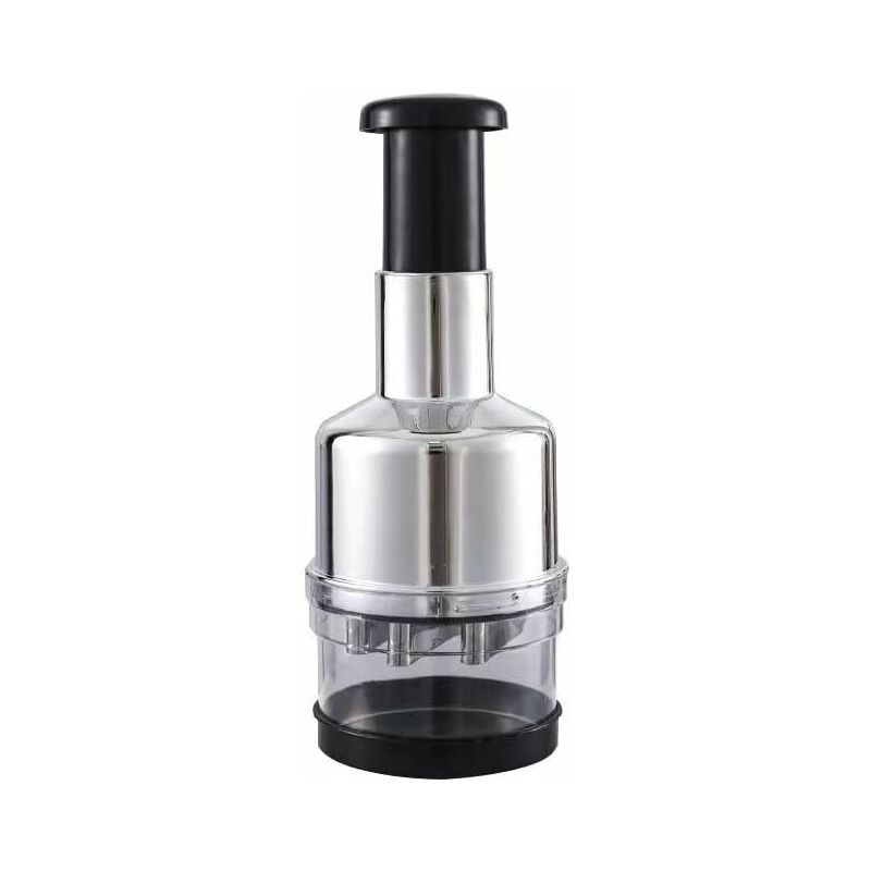 Garlic And Onion Chopper, Stainless Steel Manual Vegetable Chopper, Manual Garlic Press For Ginger, Chili, Salad,