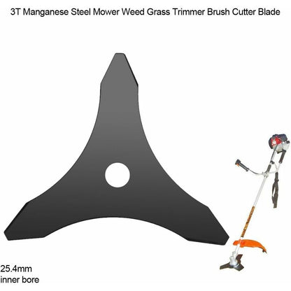 3 Teeth Outdoor Trimmer Head Manganese Steel Brush Blade Lawn Machine Accessories For 25.4Mm Diameter Brush Cutter