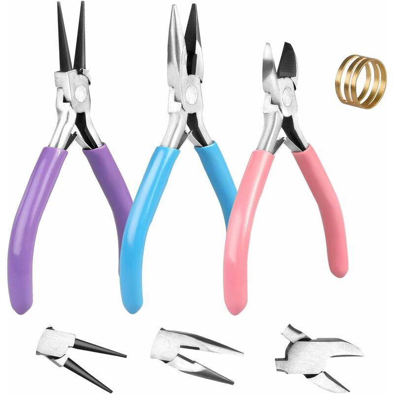 Jewelry Pliers - 3 Pliers, Jewelry Making Tools With Jump Ring Opener - For Jewelry Cutting.