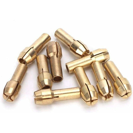 10 pcs Collet Chuck 0.5-3.2Mm Mini Brass Collet Chucks Electric Chucks ROtary Tool Accessories(Tail Diameter 4.3Mm).