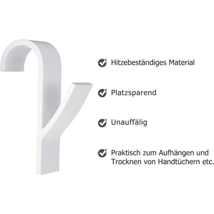 Towel Radiator 6 Pieces, Towel Hook For Radiator, Towel Dryer Hook, White Plastic