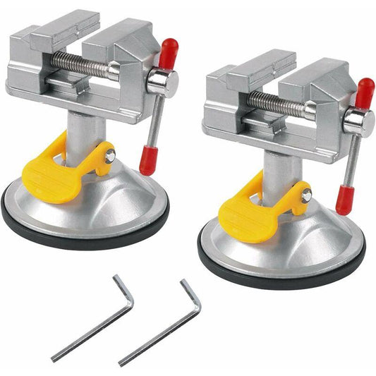 2 pcs Bench Vise Small Swivel Vise, Mini 360Â° ROtation Vise With Suction Cup, 30Mm, Table Vise Clamp For Hobby Jewelry,.