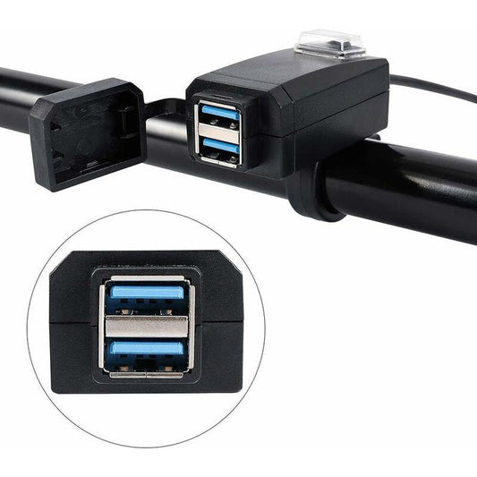 Motorcycle Charger 2 Usb Ports Socket Adapter Quick Charge 3.0 12-24V Usb Mobile Phone Power Charger With Switch For.