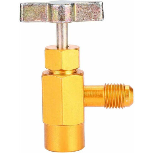 1/4" Sae Thread Adapter R-134A R-134 Ac Refrigerant Tap Can Dispenser Valve Tool 1/2" Acme Thread.